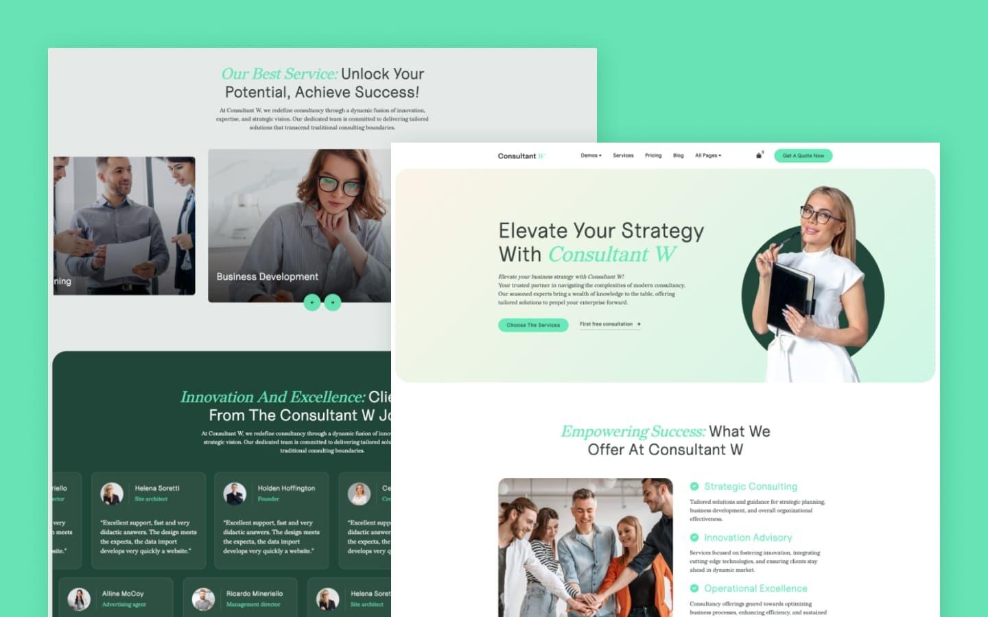 Service & Consulting web design