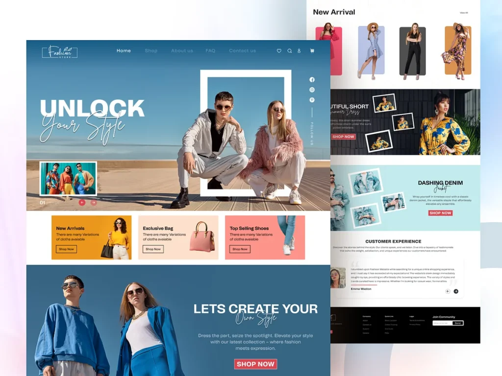 E-commerce & Retail web design