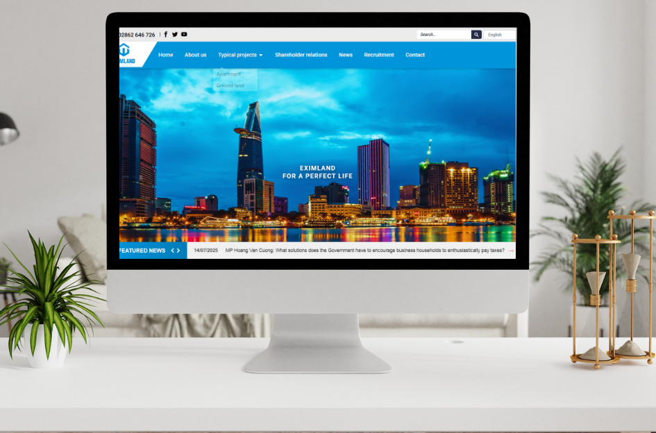 A comprehensive website for a leading real estate corporation